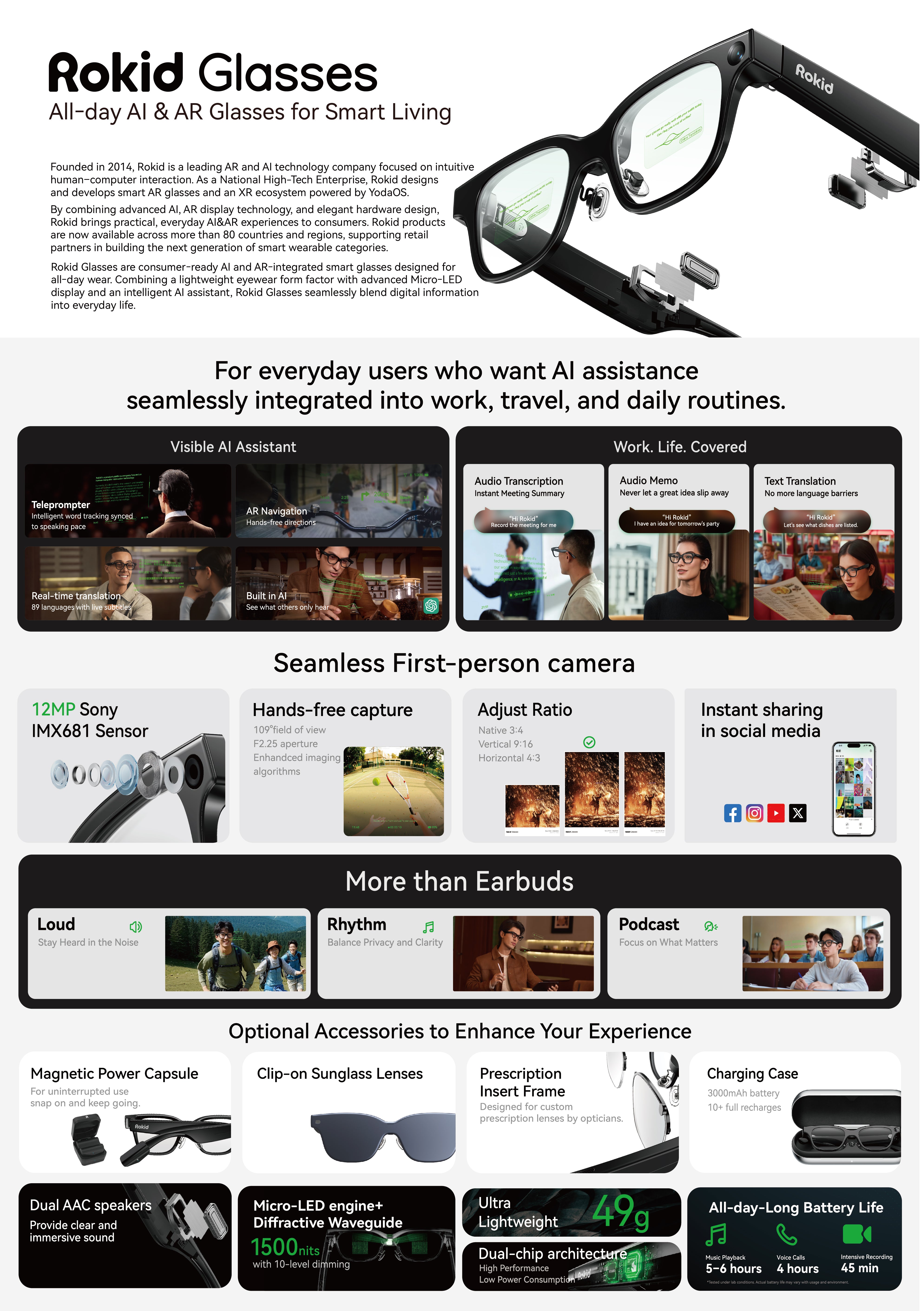 Rokid Display AI Smart Glasses