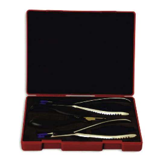 Plier set specialized for silhouette frames