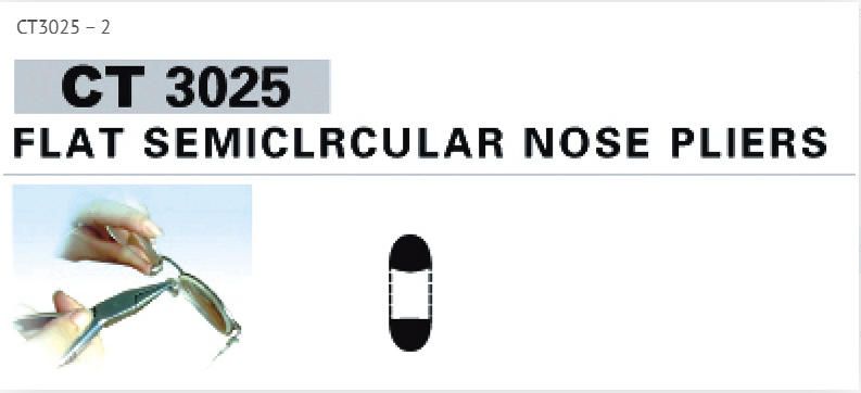 Flat Semiclrcular Nose Pliers