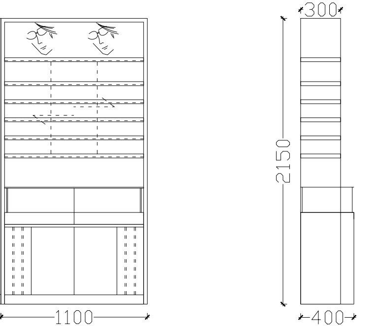 Eyewear Display Cabinet With Lightbox