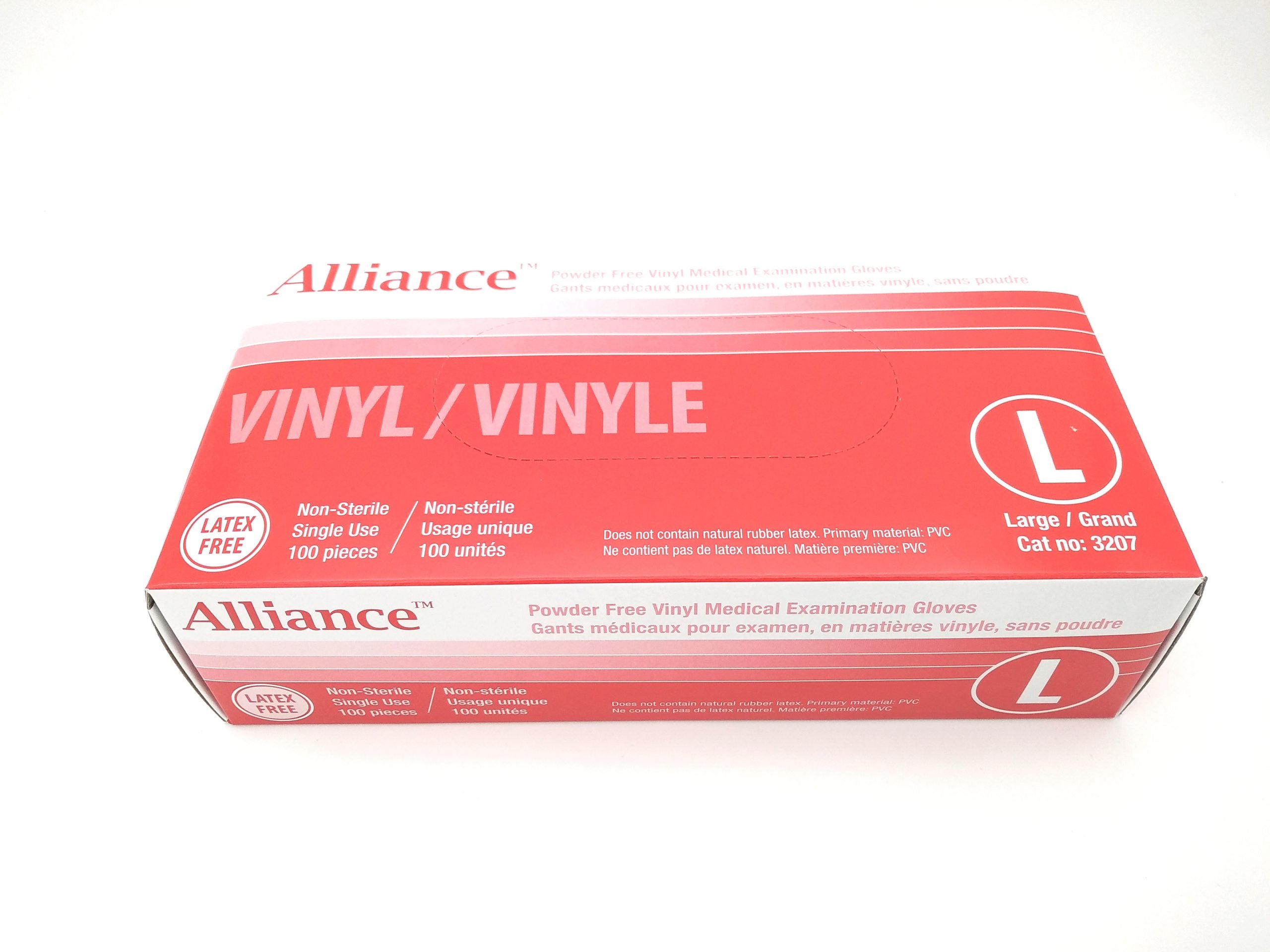 Powder Free Vinyl Medical Examination Gloves (100 PCS) (L)